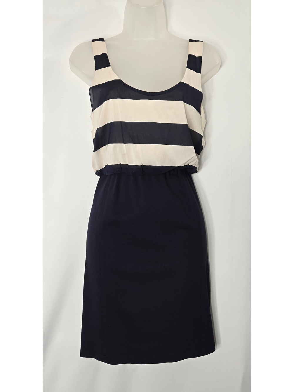 Alice + Olivia Black And White Striped Dress